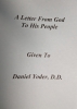 Booklet: A Letter from God to His People